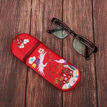 백의민족공방 실크 손자수 안경집 겸 필통