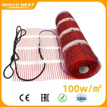 건식난방 Minco Heat-100w/ 방수 타일 시멘트 바닥 난방 케이블 전기 매트 트윈 도체 스트랜드, [15] 100w 10square meter