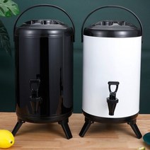 스테인리스 보온통 보온보냉 대형 물통 6L 육수 국통 스텐 업소용, 6L 블랙