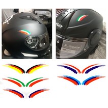 피트인 오토바이 헬멧 반사 스티커 국기 국가 나라 데칼 랩핑, 대형M데칼(우)