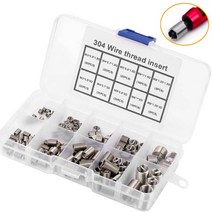 헬리코일 helicoil kit 150pcs 와이어 삽입 나사 헬리코일 나사 수리 삽입 키트 스테인레스 스틸 m3 m4 m5 m6 m8 리벳 너트 슬리브 나사 도구