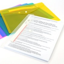최대 50장 넉넉한 투명 A4 클리어 서류 화일 봉투 케이스