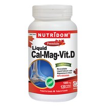 캐나다 뉴트리돔 리퀴드 칼슘 마그네슘 비타민D 1000mg 120정 1병, 1개, 기본