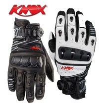오토바이 장갑 라이더 사계절 knox orsa motorbike fingerless moto motocross 레이싱 정품 가죽 guantes 블랙 화이트 컬러 v14, 하얀, s
