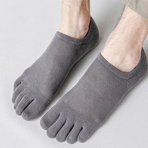 남자 메쉬 발가락 양말 덧신 면양말 화이트