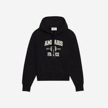 아미 파리 프랑스 후드 스웨트셔츠 블랙 Ami Paris France Hood Sweat셔츠 Black