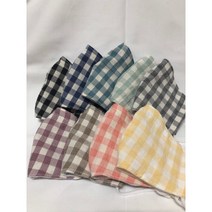핸드메이드 국내산 사계절 유아 아동 성인 면 린넨 오가닉 거즈 안감 코와이어 착용감 좋은 필터교체형 입체마스크, 노랑, M