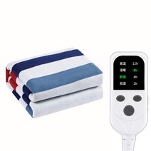전기장판온도조절기온도 조절 전기 담요 가열 220v 시트 두꺼운 매트리스 조절기 방수 보안 난방 워머 패, 01 Stripe_02 150x120cm