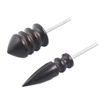 FCSHOP 가죽 버니셔 슬리커 우드 에지 가죽 공예 도구, 두꺼운 71mm 가는 80mm, 흑단, 검은 색