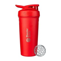 BlenderBottle 스트라다 인슐레이티드 스테인리스 스틸 쉐이커 보틀 레드 710 ml, 710ml x 1개