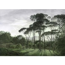 풍경화벽지 유럽 숲 벽지 거실 풍경 배경 장식 침실, matte canvas, [03] 185865200-3