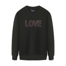 클로니아 LOVE 남자 여성 공용 기모 맨투맨 티셔츠 TM-011