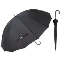 Waterfront 장산 우산 16K무지JP 블랙 65cm 내풍 다골 맨즈 U165-0103BK1-BG