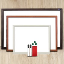 금강칠판 고급형 자석 화이트보드, 우드_오크