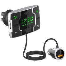 자동차 배터리 램프jajabor fm 송신기 스테레오 자동차 mp3 플레이어 음성 도우미 pd18w qc3.0 usb 충전기 핸즈프리 블루투스 호환 fm 변조기, 협력사, 검은 색