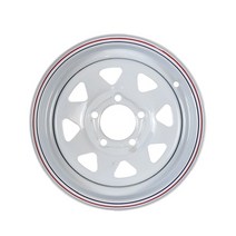 캠핑카제작부품 악세사리 13 인치 x 4.5j 흰색 스포크 트레일러 림 4-100 및 5-114.3 자동차 볼트 패턴 캐러밴 보트 rv 부품 액세서리, 림 5-114.3