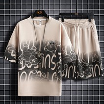 남성 봄 여름 캐주얼 운동 상하의 세트 쿨원단 런닝복 러닝 마실 반팔 반바지 헬스 트레이닝복 운동복 짐웨어 트레이닝복세트