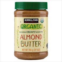 Kirkland (미국직배) 코스트코 유기농 아몬드 버터 스프레드 Signature Organic Creamy Almond Butter 27 oz, 1개