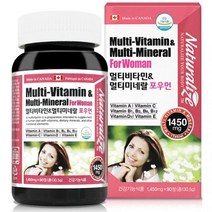 네추럴라이즈 멀티비타민 멀티미네랄 포우먼 90정 20대 30대 40대 여자영양제 캐나다 산화마그네슘 무기질 종합비타민, 단품