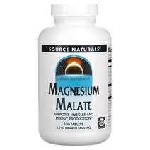 ♥마그네슘♥ Source Naturals 마그네슘 말레이트 3 750mg 180정, 1개, 기본