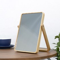 우드 탁상 거울 화장대 벽걸이 테이블 스탠드 손거울, 우드탁상거울