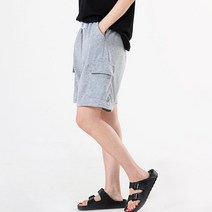 여름 편한 허리밴딩 부드러운 여자 카고 반바지