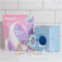 워시앤위시 액체 캡슐세제 드럼세탁기 겸용 속옷 운동복 프리미엄 빨래 세탁세제 32개, 5팩