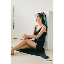 여성 여자 벤디스 피치 트임 원피스