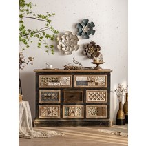 엔틱 장 미국 국가 복고풍 서랍 스토리지 캐비닛 거실 침실 가구 입구 조각, [01] 2497, [01] 짐 싸다