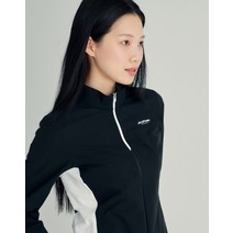 22SS [프리앵글 트레이닝] 블랙 경량 우븐 여성 트랙탑 JFJU2B361BK
