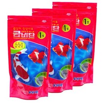 금비단1호 120g x 3개 묶음 소형입자 금붕어 비단잉어사료