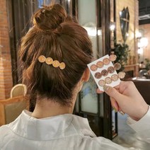 메탈 루비큐빅라인 일자형 머리핀