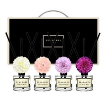 시즈넬 사계절 선물세트 디퓨저 50ml x 4p 메리골드 믹스꽃, 아이스 블루 민트향