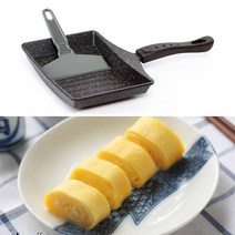 키친아트 양면코팅 계란말이팬 롤후라이팬(주걱포함) 에그팬 우수한 열 전도율, 계란말이팬(주걱포함)