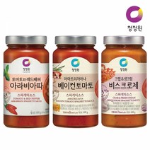 [청정원] 파스타소스 600g 각1개 (아라비아따+베이컨토마토+비스크로제), 단품