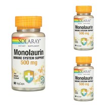 솔라레이 모노라우린 라우르산 500mg 60정X3통 베지캡슐 Monolaurin