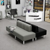 대기 소파 미용실 병원 휴게실 가게 신발가게 소파, 130cm 블랙