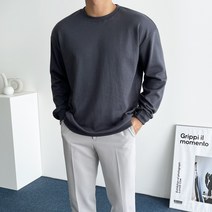 데일트 빅사이즈 남자 오버핏 스판 맨투맨 티셔츠