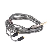 dodocool Shure SE215/SE315/SE425/SE535/SE846 회색에 적합한 3.5mm 헤드폰 업그레이드 케이블 MMCX 인터페이스, 회색, 오디오 라인