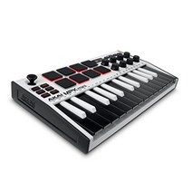 아카이 프로 미디 키보드 25 키 USB 8 패드 음악 제작 소프트웨어 MPK 미니 mk3 미디, 화이트
