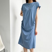 와일드펫 여성 딜라잇 셔링 베이직 루즈핏 원피스