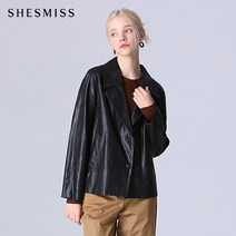 쉬즈미스 쉬즈미스 크롭 페이크 레더 자켓
