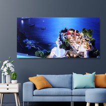 캔버스라이트뷰 산토리니 대형 와이드 LED 조명액자 LED액자