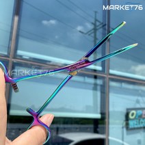 마켓76 레인보우 티타늄 코팅 포셉 / 낚시 바늘빼기 훅리무버 랜딩, 18cm