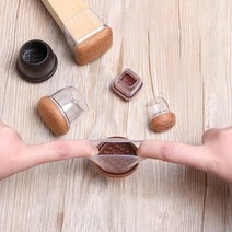 모던홀릭 쫀득 소음방지 식탁의자 다리 발커버, 원형, 월넛