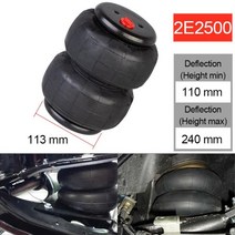 에어서스펜션 2500 lb 에어 라이드 서스펜션 백 헤비 듀티 스탠다드 2500LB 1/2 quotNPT 더블 벨로우 2E2500