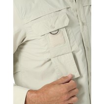 ATG by Wrangler 남자 남성용 긴소매 낚시꾼 셔츠 펠리칸. Large, Medium, Oceanic