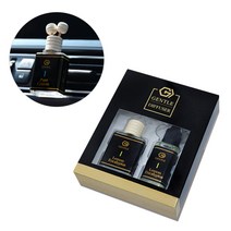 젠틀 클립형 차방향제 차량용 실내 디퓨저 15ml X 2개 (리필30ml포함), 퓨어코튼(1+1)