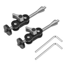 Andoer MA-95 매직 암 익스텐션 브래킷 모니터 마운트 어댑터 알루미늄 합금 1/4 인치 나사 연결 듀얼 플렉, 02 Black