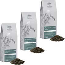 위타드 Whittard Marrakech Mint Loose Tea 마라케시 민트 녹차 잎 파우치 100g 3팩, 0g, 1개